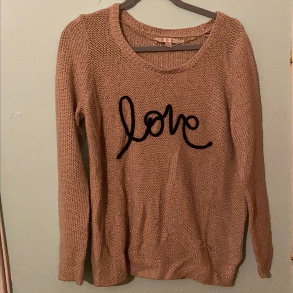 Lauren Conrad Love Sweater Beige